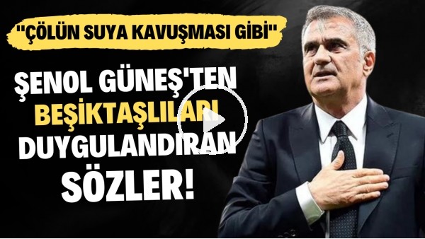 Şenol Güneş'ten Beşiktaşlıları duygulandıan sözler: "Çölün suya kavuşması gibi"