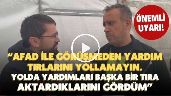 ÖNEMLİ UYARI! Haluk Levent: "AFAD ile görüşmeden yardım tırlarını yollamayın"