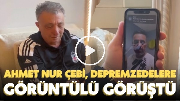 Ahmet Nur Çebi, depremlerden etkilenen Arda Can, Cenk ve Arda ile telefonda görüntülü olarak görüştü