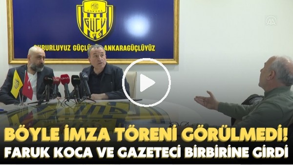 Tolunay Kafkas'ın imza töreninde başkan Faruk Koca ve gazeteci birbirine girdi