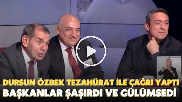 Dursun Özbek tezahürat ile çağrı yaptı  | Başkanlar şaşırdı ve gülümsedi