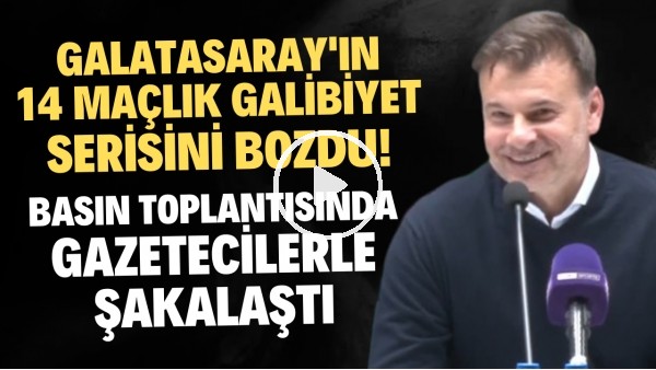 'Galatasaray'ın 14 maçlık serisini bozdu! Stanojevic basın toplantısında gazetecilerle şakalaştı