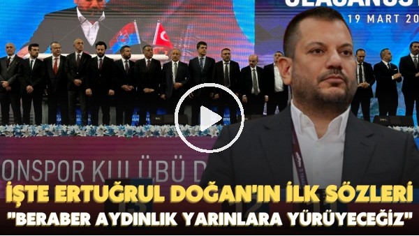 'Trabzonspor'un yeni başkanı Ertuğrul Doğan'dan teşekkür konuşması