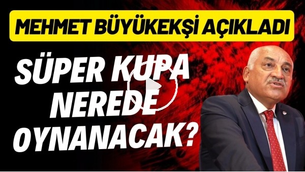 Süper Kupa nerede oynanacak? Mehmet Büyükekşi açıkladı