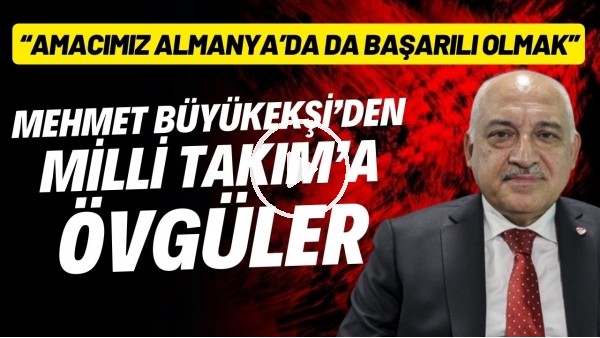 Mehmet Büyükekşi'den Millli Takım'a övgüler: "Amacımız Almanya'da da başarılı olmak"