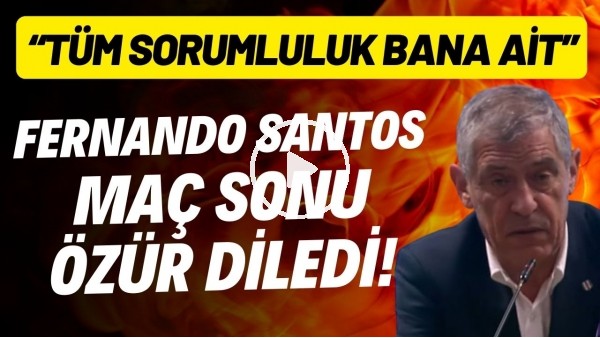 'Fernando Santos, Beşiktaş taraftarından özür diledi! "Tüm sorumluluk bana ait"