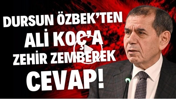 'Dursun Özbek'ten Ali Koç'a zehir zemberek cevap! "Şampiyonluk tehditle kazanılmaz"